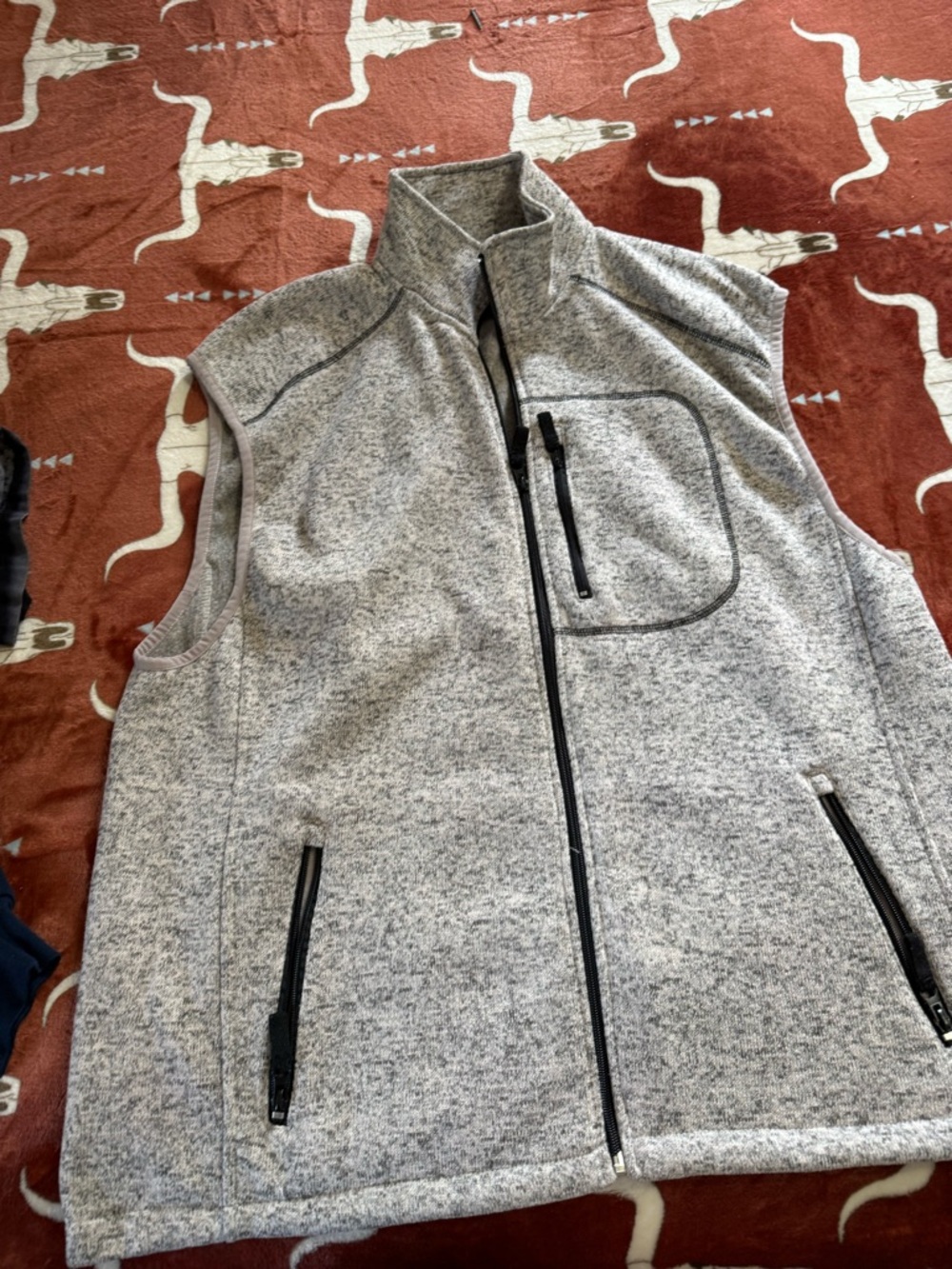 Women’s Heather Grey Full-Zip Fleece Vest